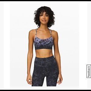 Lululemon Flow Y Bra. Nightfall Blossom. Size 6